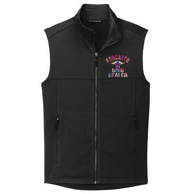 Educated Drug Dealer Nurse Life Funny Nurse Collective Smooth Fleece Vest