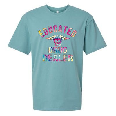 Educated Drug Dealer Nurse Life Funny Nurse Sueded Cloud Jersey T-Shirt