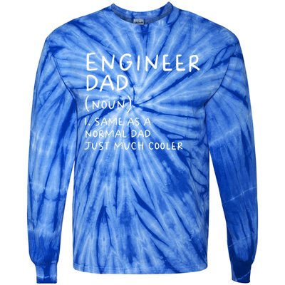 Engineer Dad Definition Funny Engineering Gift Tie-Dye Long Sleeve Shirt