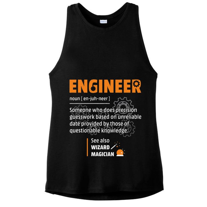 Engineer Definition Description Hilarious Engineering Gift Ladies PosiCharge Tri-Blend Wicking Tank