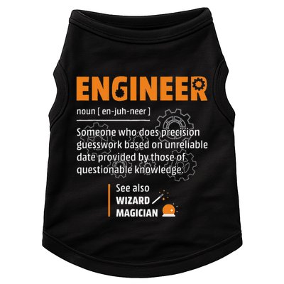 Engineer Definition Description Hilarious Engineering Gift Doggie Tank