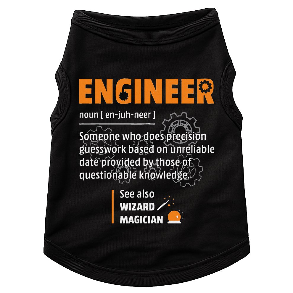 Engineer Definition Description Hilarious Engineering Gift Doggie Tank