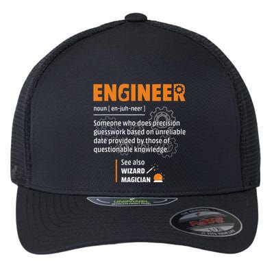 Engineer Definition Description Hilarious Engineering Gift Flexfit Unipanel Trucker Cap