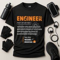 Engineer Definition Description Hilarious Engineering Gift Performance Shirt