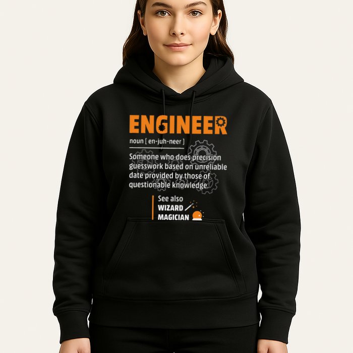 Engineer Definition Description Hilarious Engineering Gift Hoodie