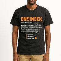 Engineer Definition Description Hilarious Engineering Gift Tall T-Shirt