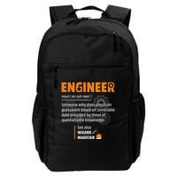 Engineer Definition Description Hilarious Engineering Gift Backpack
