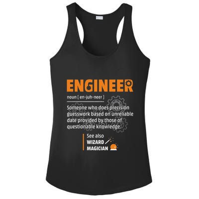 Engineer Definition Description Hilarious Engineering Gift Ladies PosiCharge Competitor Racerback Tank