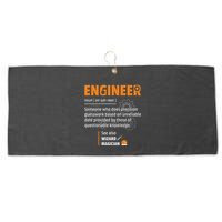 Engineer Definition Description Hilarious Engineering Gift Large Microfiber Waffle Golf Towel