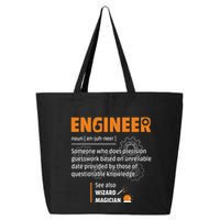 Engineer Definition Description Hilarious Engineering Gift 25L Jumbo Tote