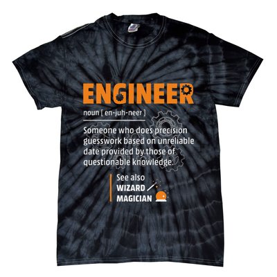 Engineer Definition Description Hilarious Engineering Gift Tie-Dye T-Shirt