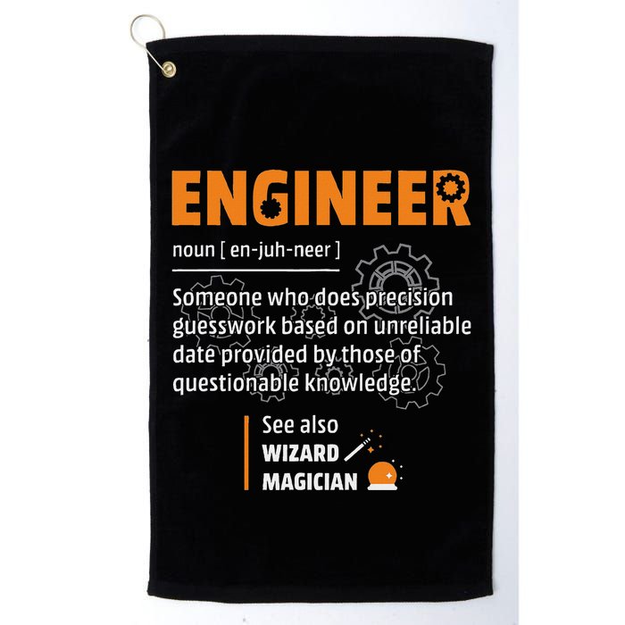 Engineer Definition Description Hilarious Engineering Gift Golf Towel
