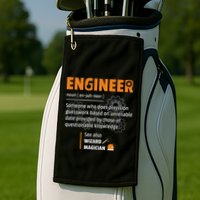 Engineer Definition Description Hilarious Engineering Gift Golf Towel