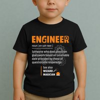 Engineer Definition Description Hilarious Engineering Gift Toddler T-Shirt