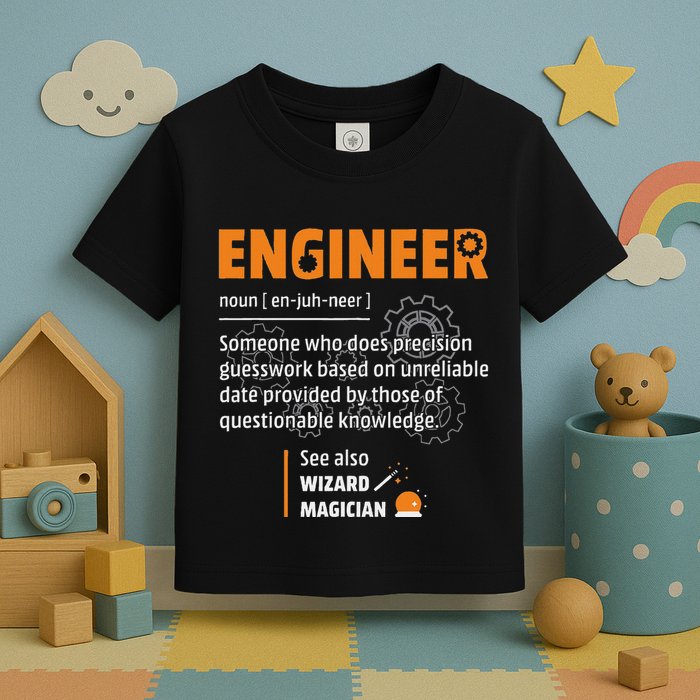 Engineer Definition Description Hilarious Engineering Gift Toddler T-Shirt