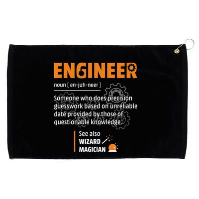 Engineer Definition Description Hilarious Engineering Gift Grommeted Golf Towel