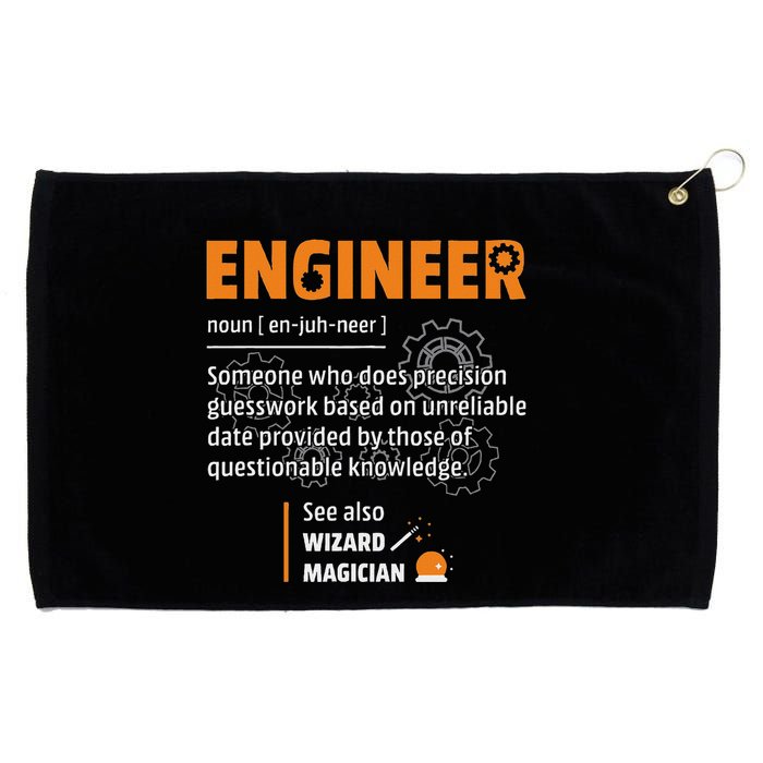 Engineer Definition Description Hilarious Engineering Gift Grommeted Golf Towel