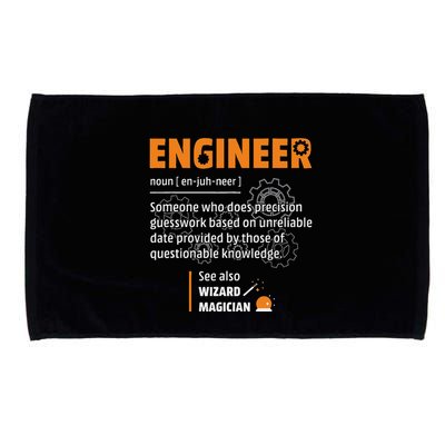 Engineer Definition Description Hilarious Engineering Gift Microfiber Hand Towel