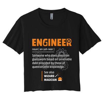 Engineer Definition Description Hilarious Engineering Gift Crop Top