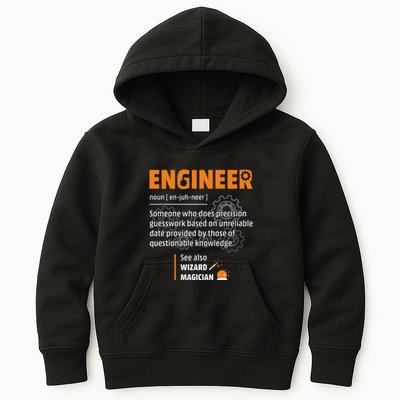 Engineer Definition Description Hilarious Engineering Gift Kids Hoodie