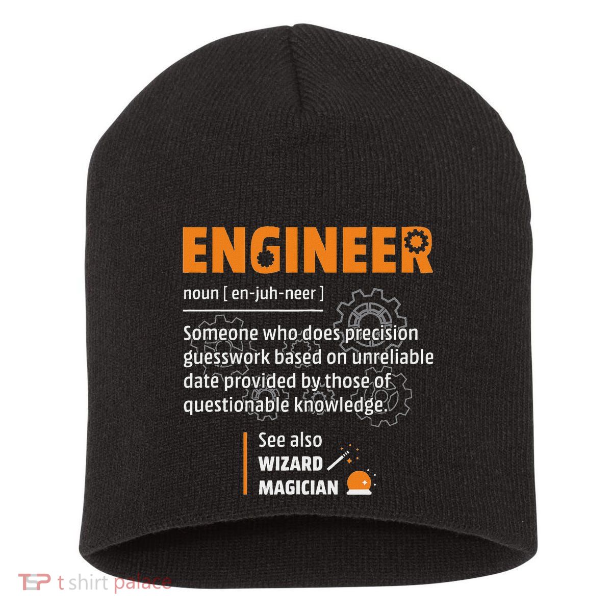 Engineer Definition Description Hilarious Engineering Gift Short Acrylic Beanie
