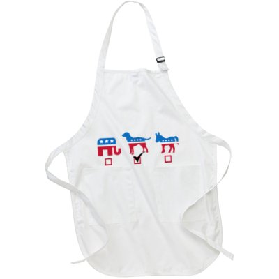 Elephant Dog Donkey Choose My Dog Would Do A Better Job Full-Length Apron With Pockets
