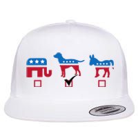 Elephant Dog Donkey Choose My Dog Would Do A Better Job Flat Bill Trucker Hat