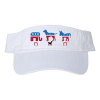 Elephant Dog Donkey Choose My Dog Would Do A Better Job Valucap Bio-Washed Visor