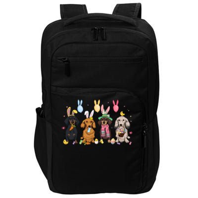 Easter Dachshund Dog Cute Dog Lover Easter Day Impact Tech Backpack