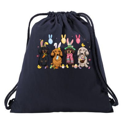 Easter Dachshund Dog Cute Dog Lover Easter Day Drawstring Bag