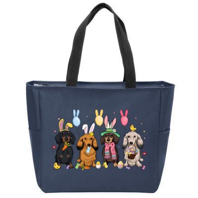 Easter Dachshund Dog Cute Dog Lover Easter Day Zip Tote Bag