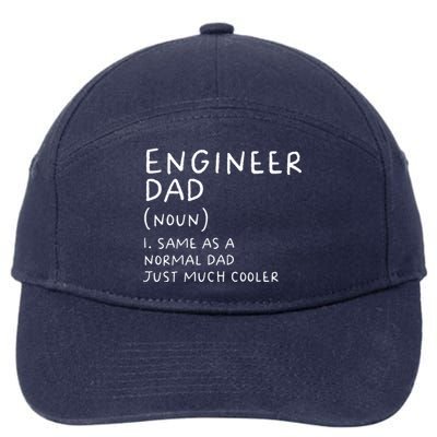 Engineer Dad Definition Funny Engineering 7-Panel Snapback Hat