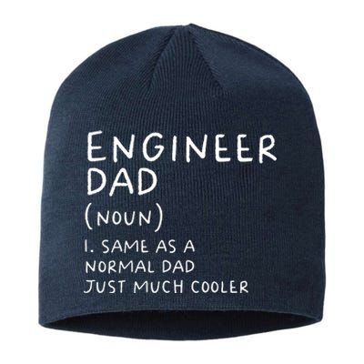 Engineer Dad Definition Funny Engineering Sustainable Beanie