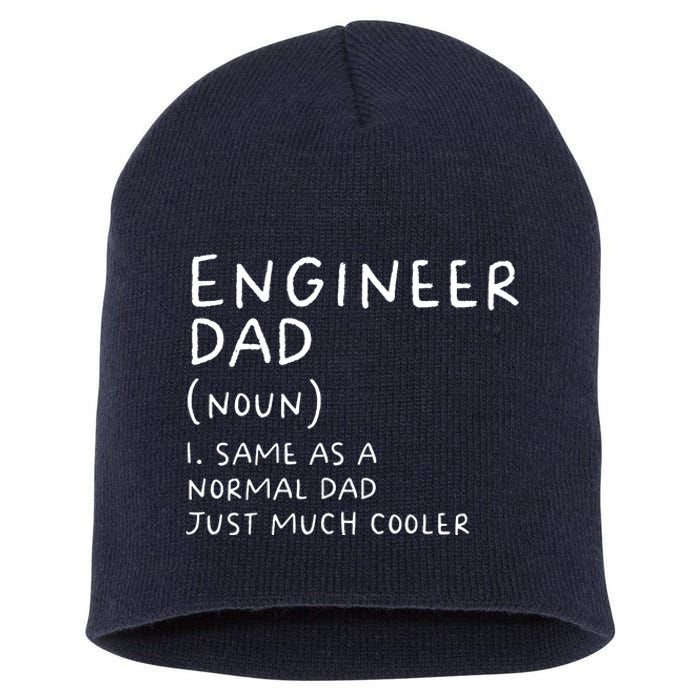 Engineer Dad Definition Funny Engineering Short Acrylic Beanie