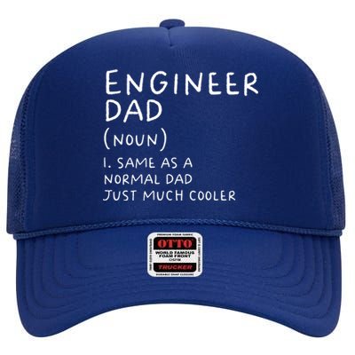 Engineer Dad Definition Funny Engineering High Crown Mesh Back Trucker Hat