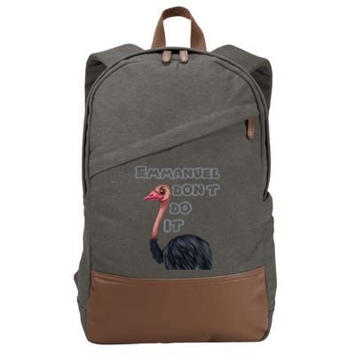 Emmanuel Don’t Do It! Cotton Canvas Backpack