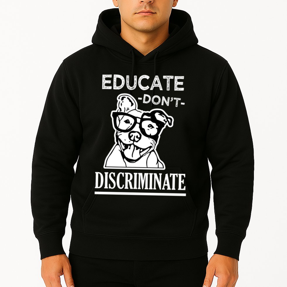 Educate Dont Discriminate Pitbull Saying Hoodie