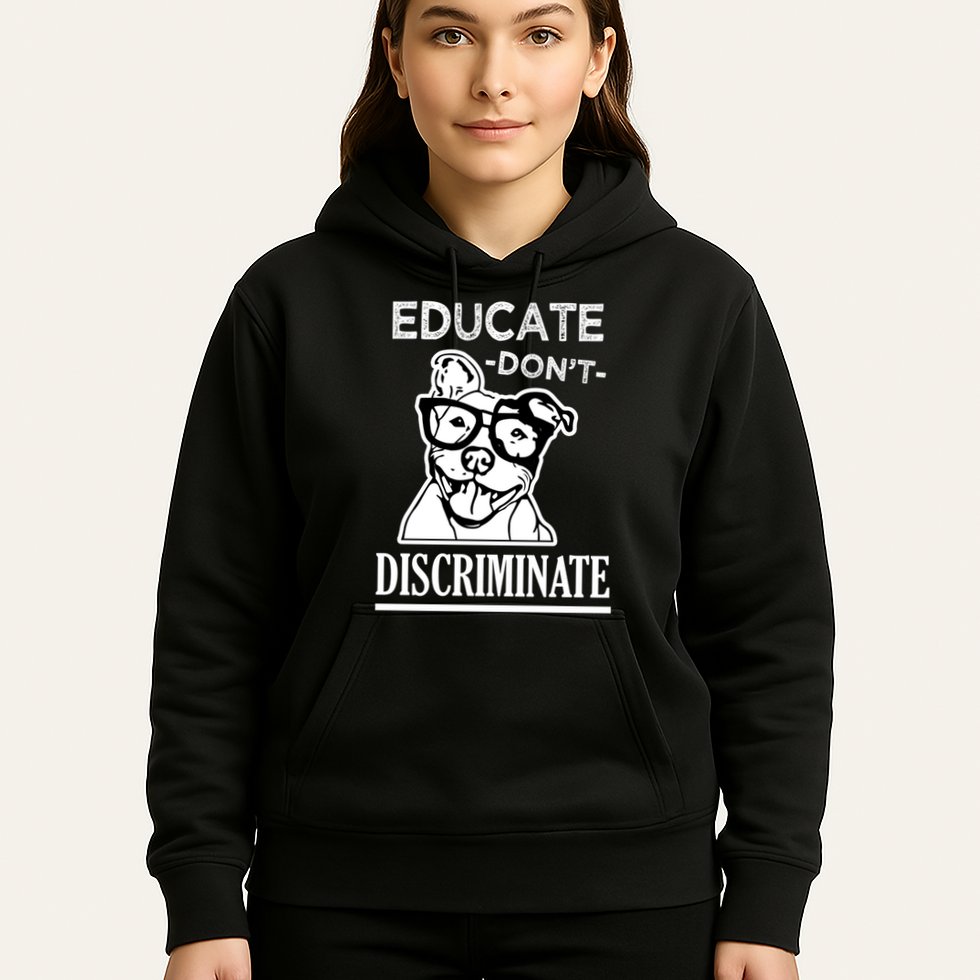 Educate Dont Discriminate Pitbull Saying Hoodie