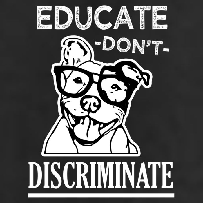 Educate Dont Discriminate Pitbull Saying Golf Towel
