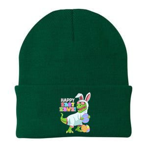 Easter Day Dinosaur Funny Happy Eastrawr T Rex Easter Knit Cap Winter Beanie