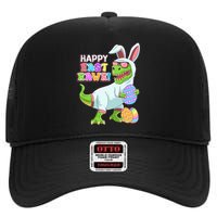 Easter Day Dinosaur Funny Happy Eastrawr T Rex Easter High Crown Mesh Back Trucker Hat