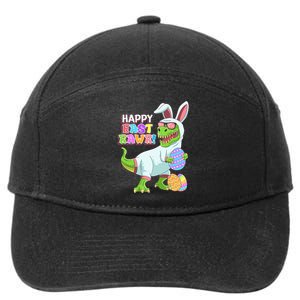 Easter Day Dinosaur Funny Happy Eastrawr T Rex Easter 7-Panel Snapback Hat