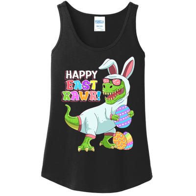 Easter Day Dinosaur Funny Happy Eastrawr T Rex Easter Ladies Essential Tank