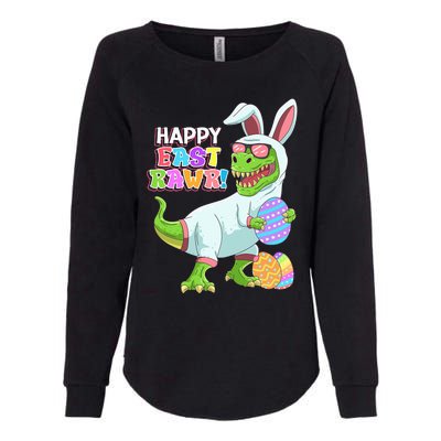 Easter Day Dinosaur Funny Happy Eastrawr T Rex Easter Womens California Wash Sweatshirt