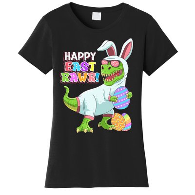 Easter Day Dinosaur Funny Happy Eastrawr T Rex Easter Women's T-Shirt