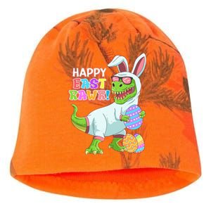 Easter Day Dinosaur Funny Happy Eastrawr T Rex Easter Kati - Camo Knit Beanie