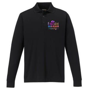 Educated Drug Dealer Nurse Life Funny Nurse Heart Beat Performance Long Sleeve Polo