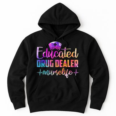 Educated Drug Dealer Nurse Life Funny Nurse Heart Beat Hoodie