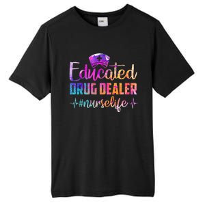 Educated Drug Dealer Nurse Life Funny Nurse Heart Beat Tall Fusion ChromaSoft Performance T-Shirt