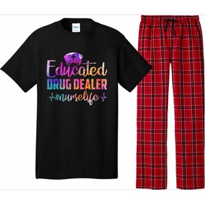 Educated Drug Dealer Nurse Life Funny Nurse Heart Beat Pajama Set